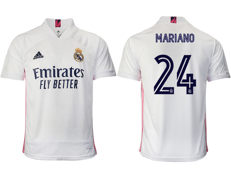 Men 2020-2021 club Real Madrid home aaa version #24 white Soccer Jerseys
